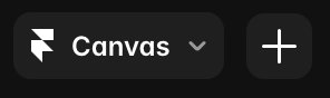 Framer toolbar with the Insert (+) button